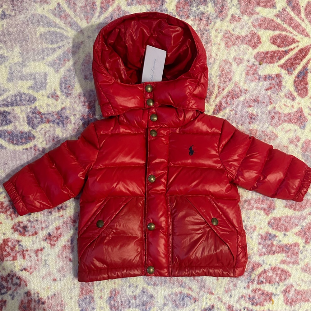 Ralph Lauren Infant Red Puffer Coat 9M